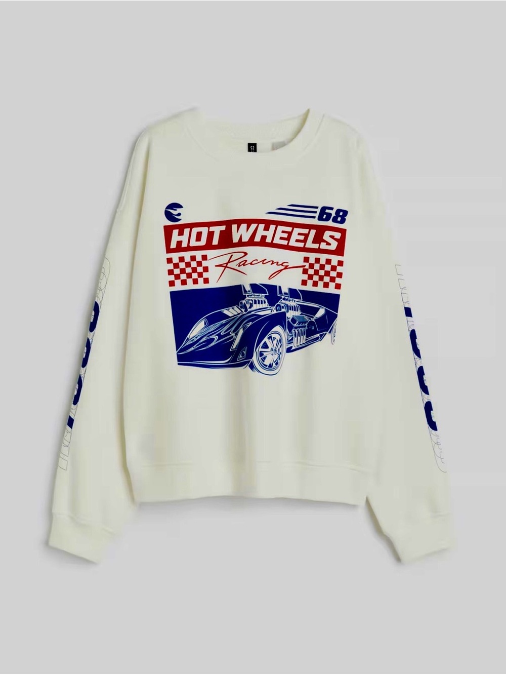 NWT Medium H&M Hot Wheels Sweater Pullover Formula 1 Motor Sports Car Fan Racing